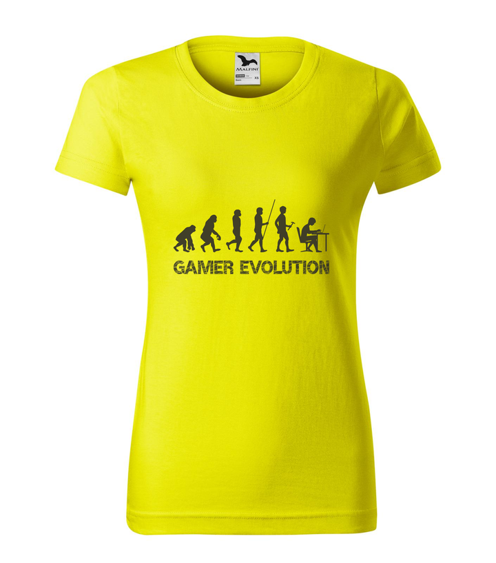 Gamer evolution - Női póló citrom