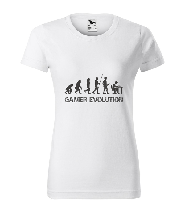 Gamer evolution - Női póló fehér