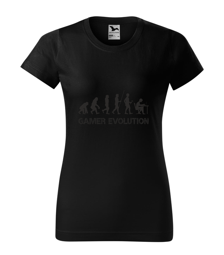 Gamer evolution - Női póló fekete