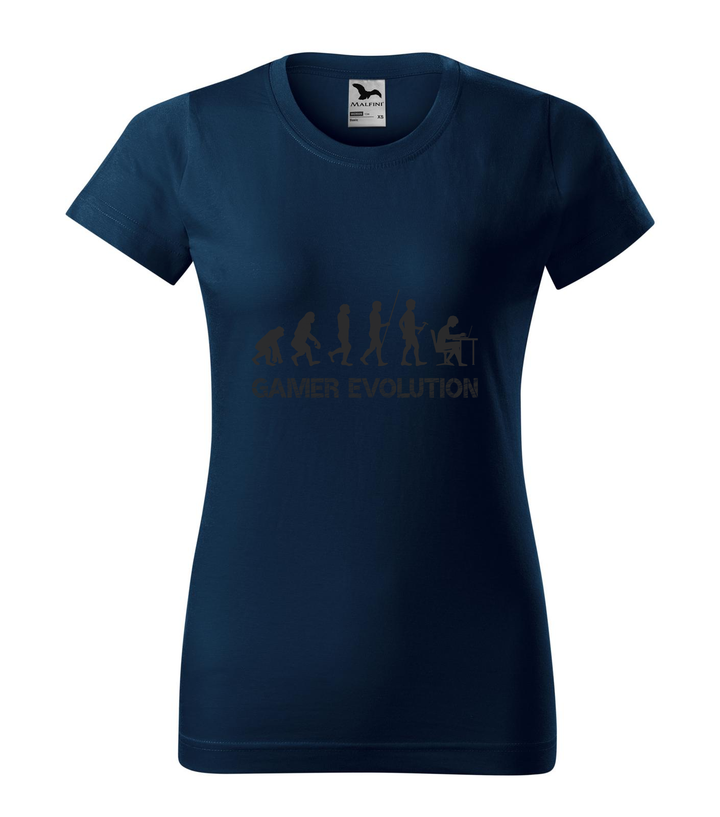 Gamer evolution - Női póló tengerészkék