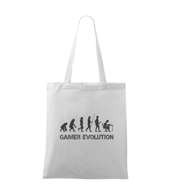 Gamer evolution - Vászontáska (42 x 38 cm) fehér