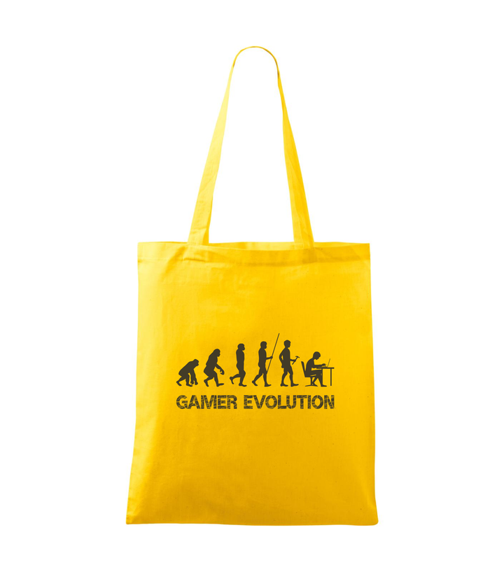 Gamer evolution - Vászontáska (42 x 38 cm) sárga