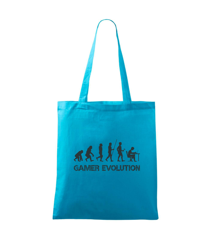 Gamer evolution - Vászontáska (42 x 38 cm) türkiz