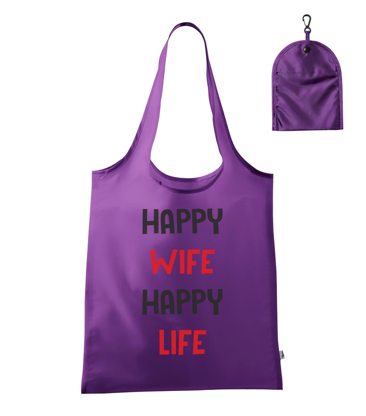 Happy wife happy life - Bevásárló táska lila