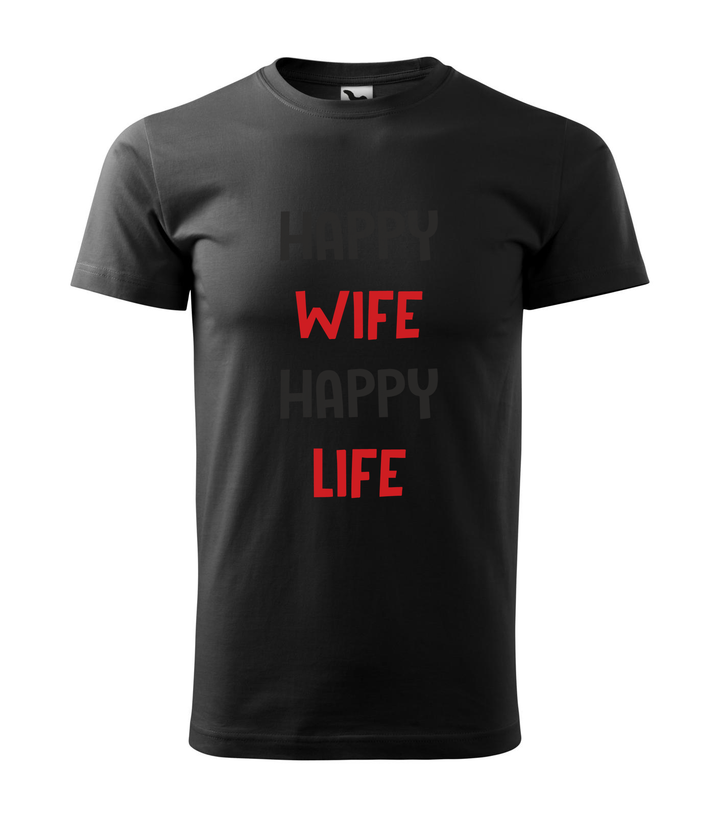 Happy wife happy life - Férfi póló fekete
