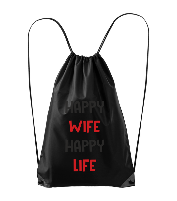 Happy wife happy life - Hátizsák fekete