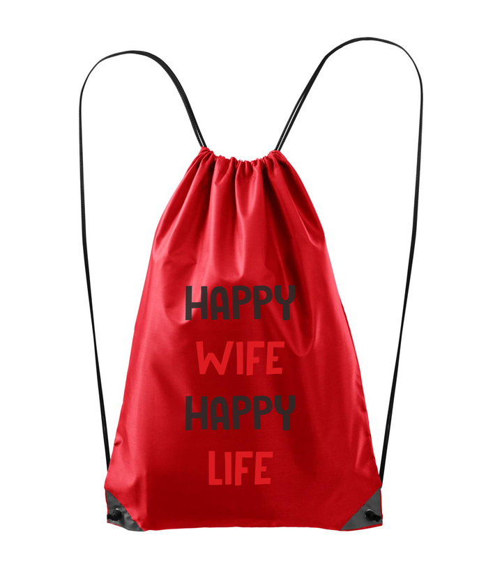 Happy wife happy life - Hátizsák piros