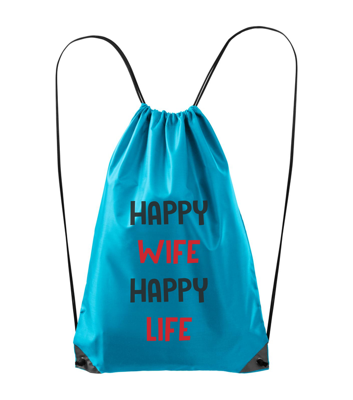 Happy wife happy life - Hátizsák türkiz