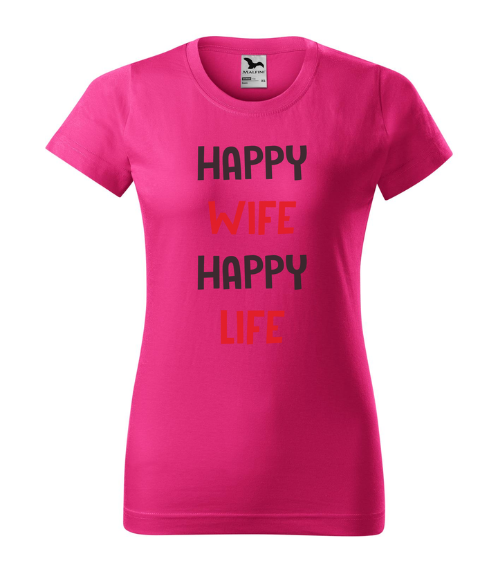 Happy wife happy life - Női póló bíborszín