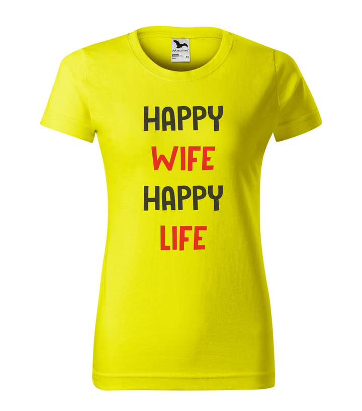 Happy wife happy life - Női póló citrom