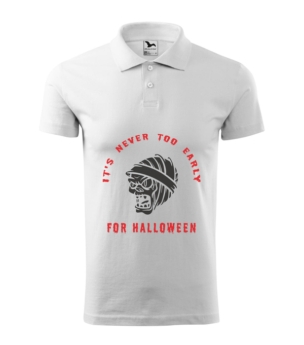 It's never to early for halloween - Galléros férfi póló fehér