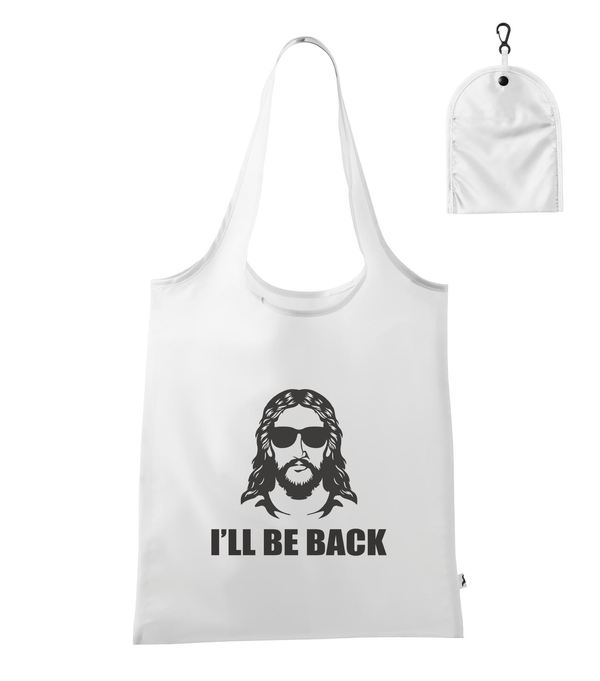 Jesus - I'll be back - Bevásárló táska fehér