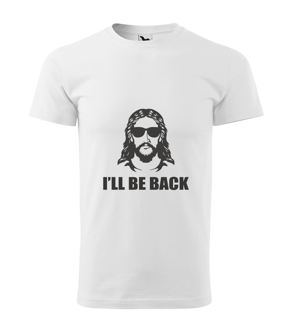 Jesus - I'll be back - Férfi póló fehér