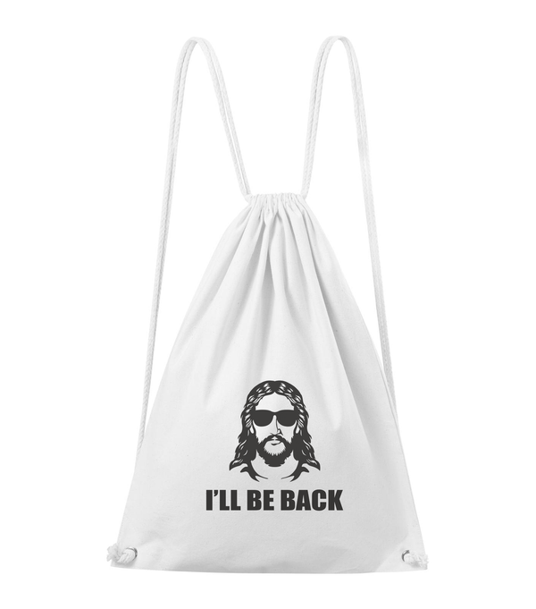 Jesus - I'll be back - Pamut hátizsák fehér