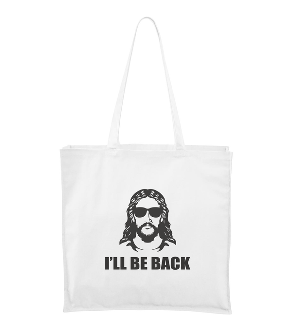 Jesus - I'll be back - Vászontáska (43 x 43 cm) fehér