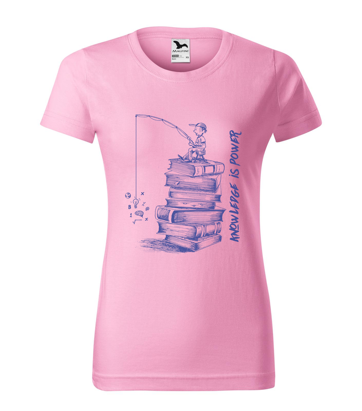 Knowledge is power - Női póló rózsaszín