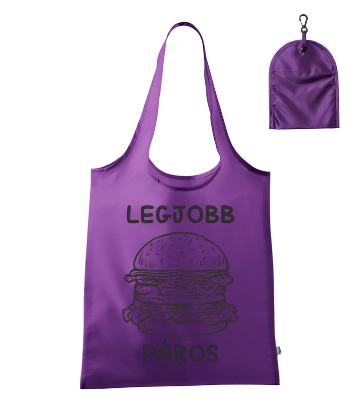 Legjobb páros - Hamburger - Bevásárló táska lila