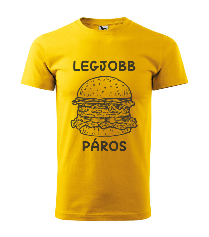 Legjobb páros - Hamburger - Férfi póló sárga