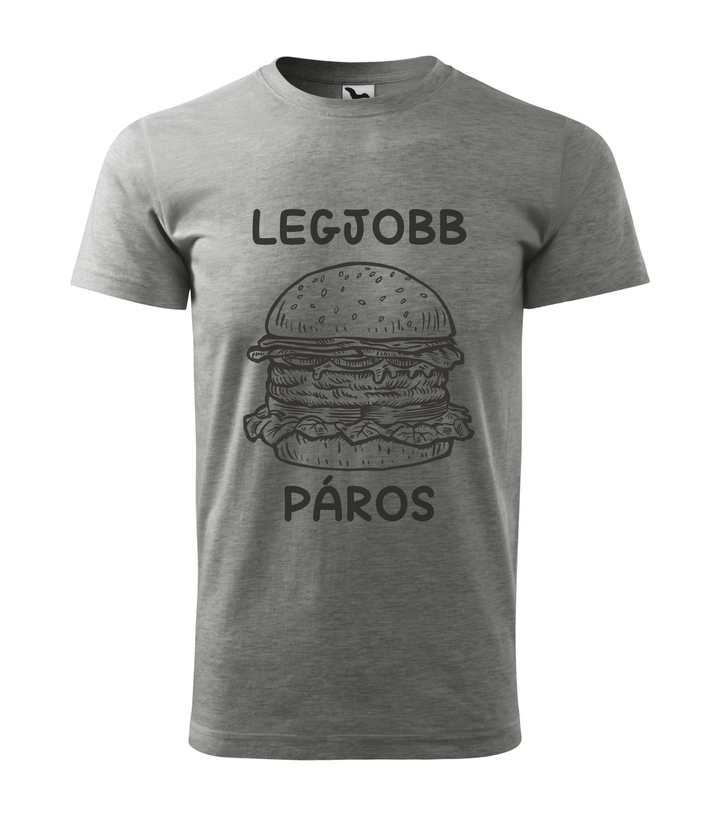 Legjobb páros - Hamburger - Férfi póló sötétszürke