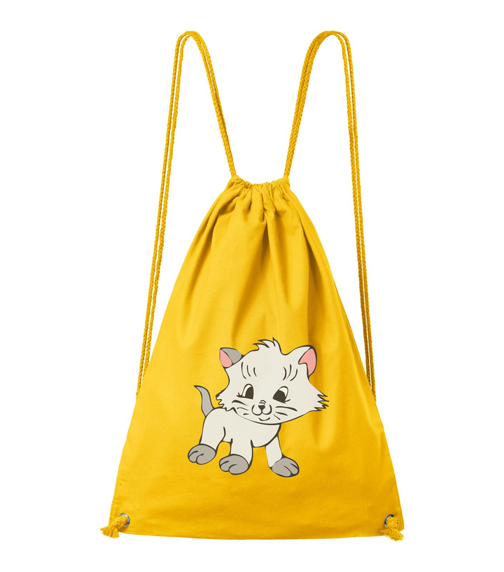 Macska - Pamut hátizsák sárga