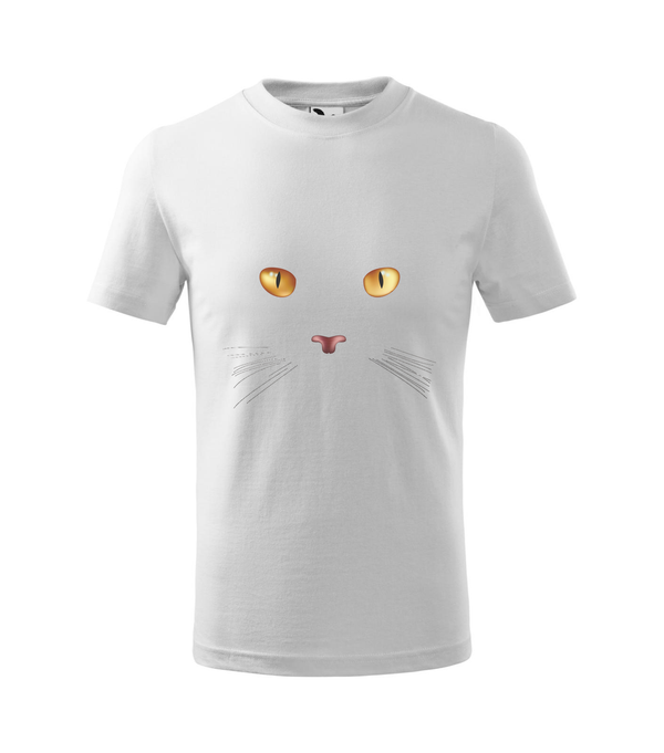 Macska arc - Gyerek póló fehér