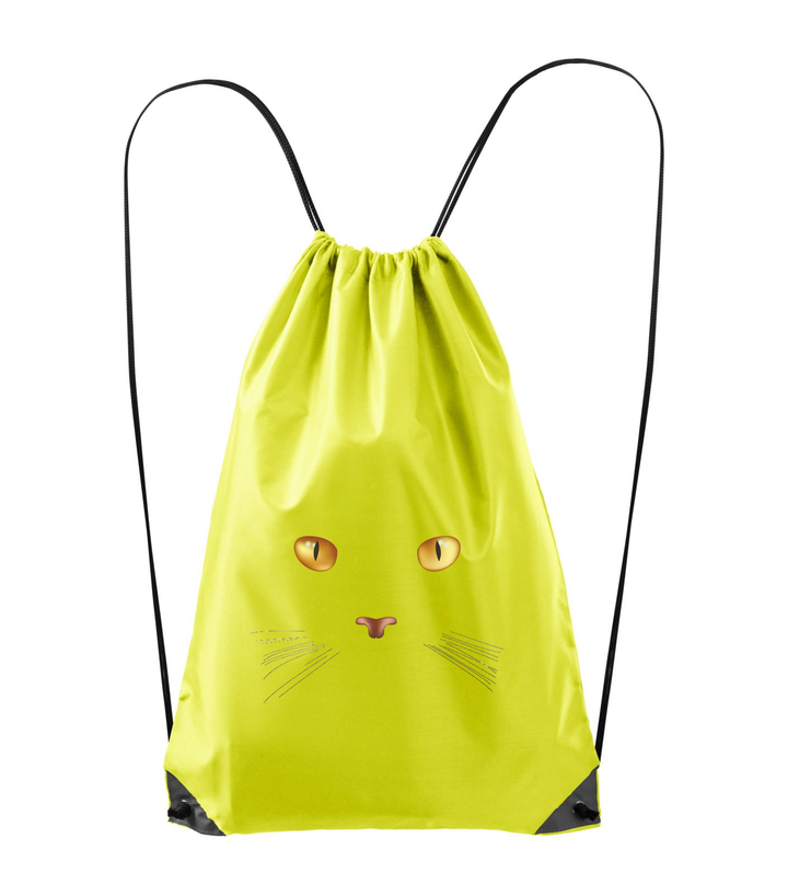 Macska arc - Hátizsák neon sárga