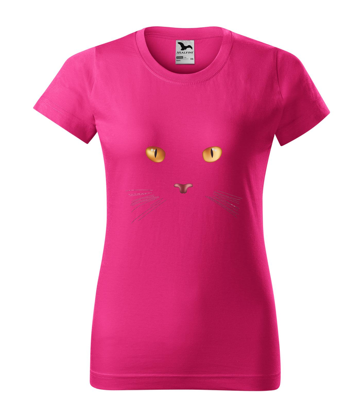 Macska arc - Női póló bíborszín