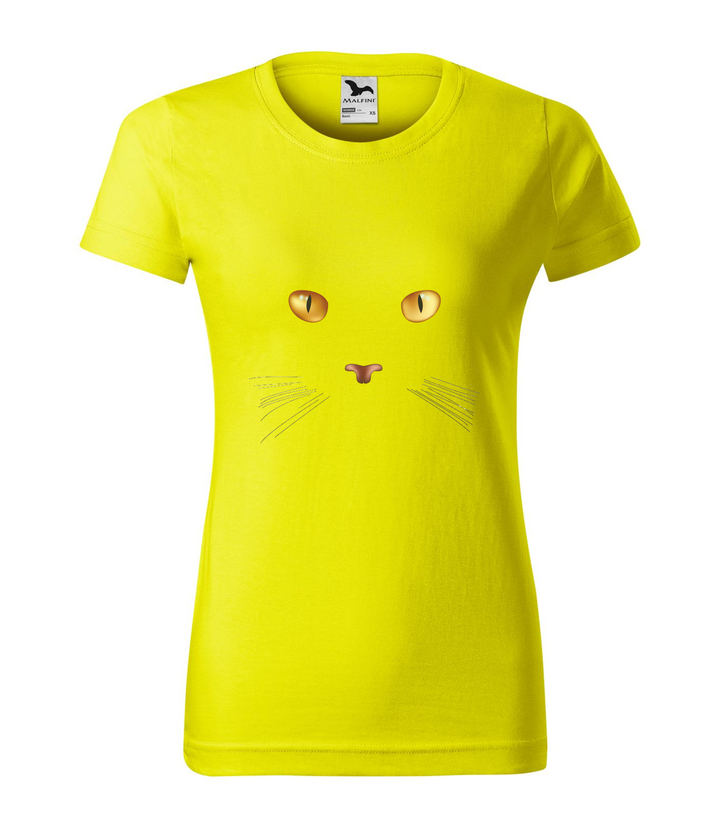 Macska arc - Női póló citrom