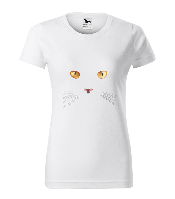Macska arc - Női póló fehér