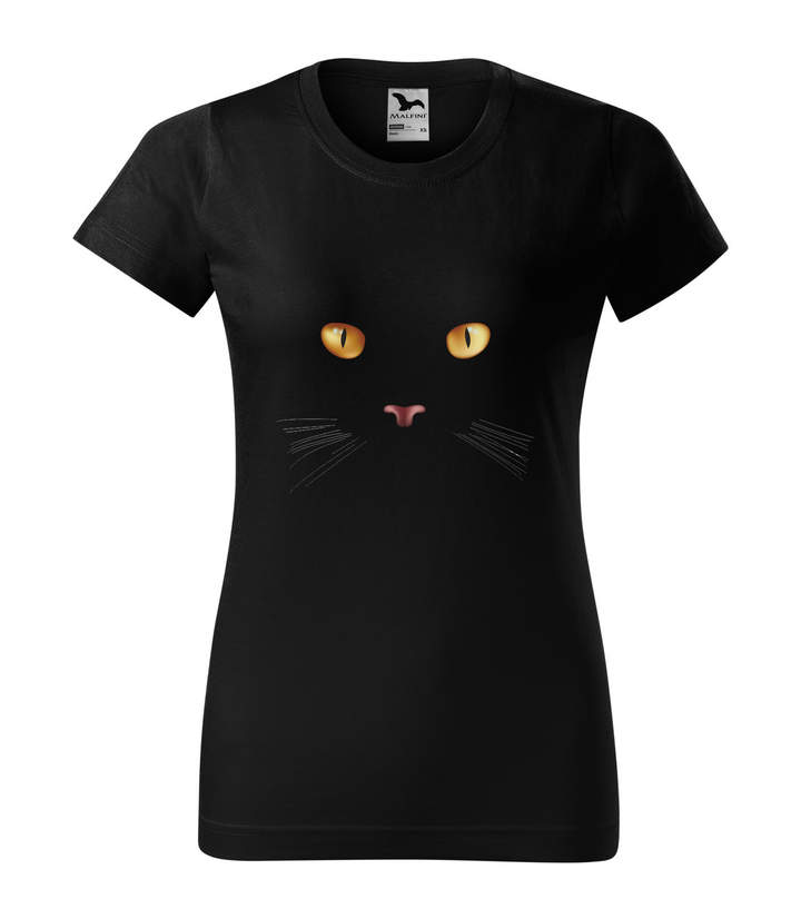 Macska arc - Női póló fekete