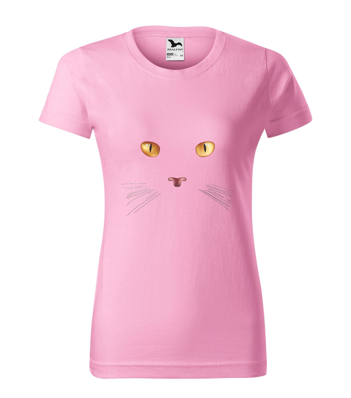 Macska arc - Női póló rózsaszín