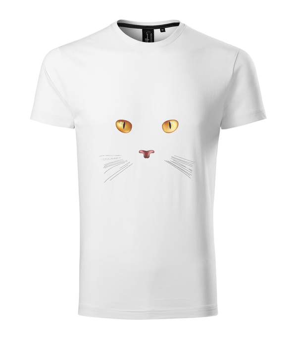 Macska arc - Prémium férfi póló fehér