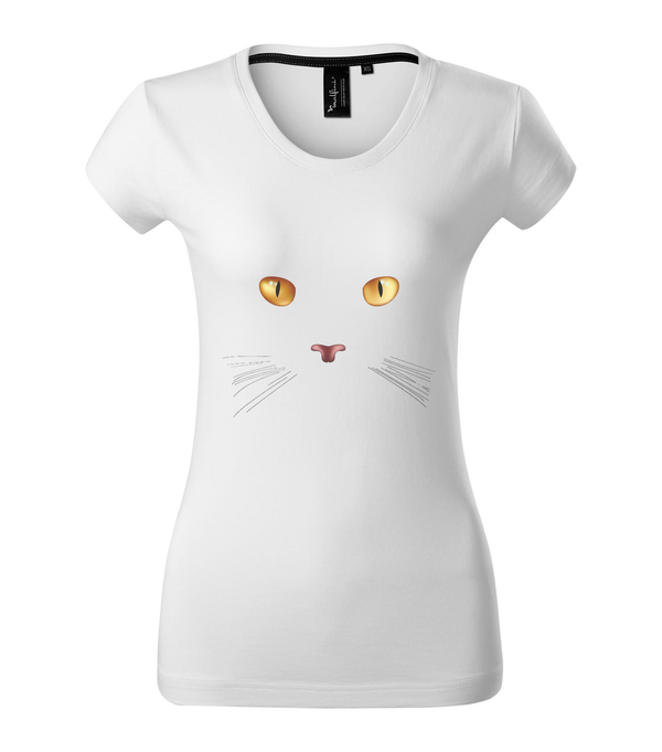 Macska arc - Prémium női póló fehér