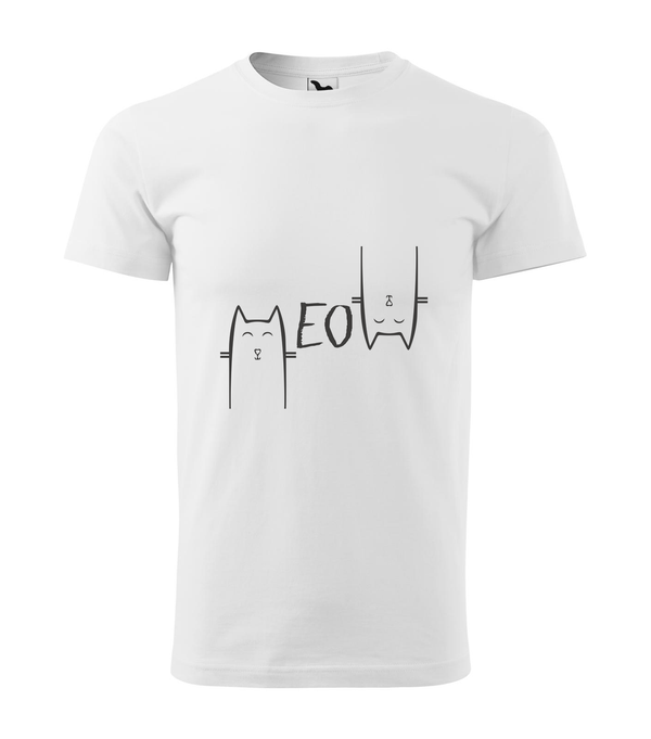 Meow - Férfi póló fehér
