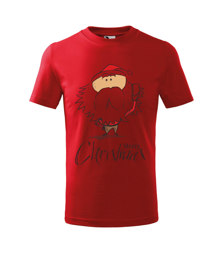 Merry Christmas Santa Claus 3 - Gyerek póló piros