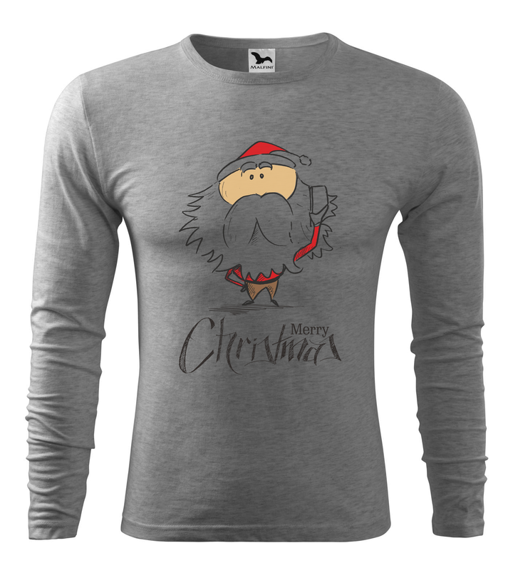 Merry Christmas Santa Claus 3 - Hosszú ujjú férfi póló sötétszürke