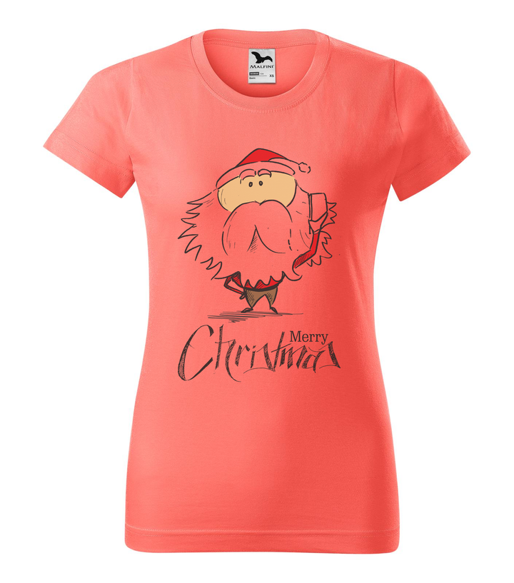 Merry Christmas Santa Claus 3 - Női póló coral