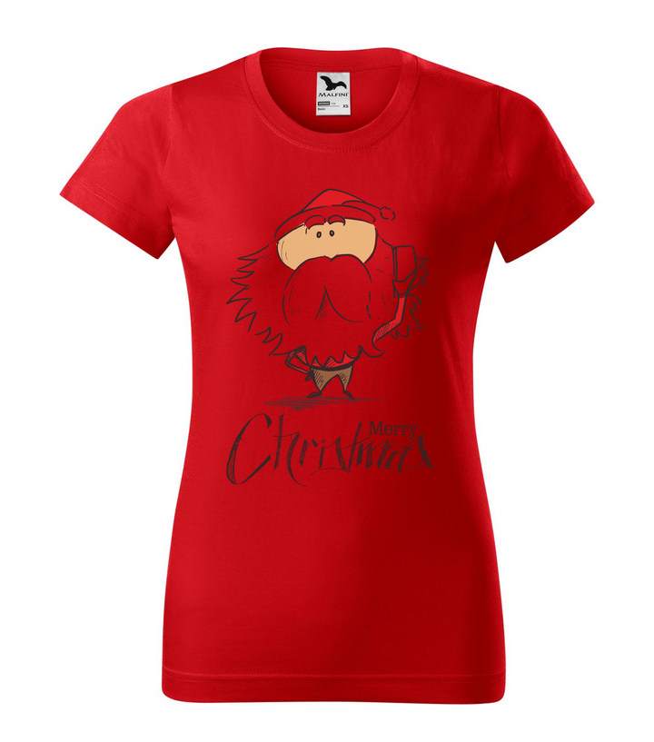 Merry Christmas Santa Claus 3 - Női póló piros