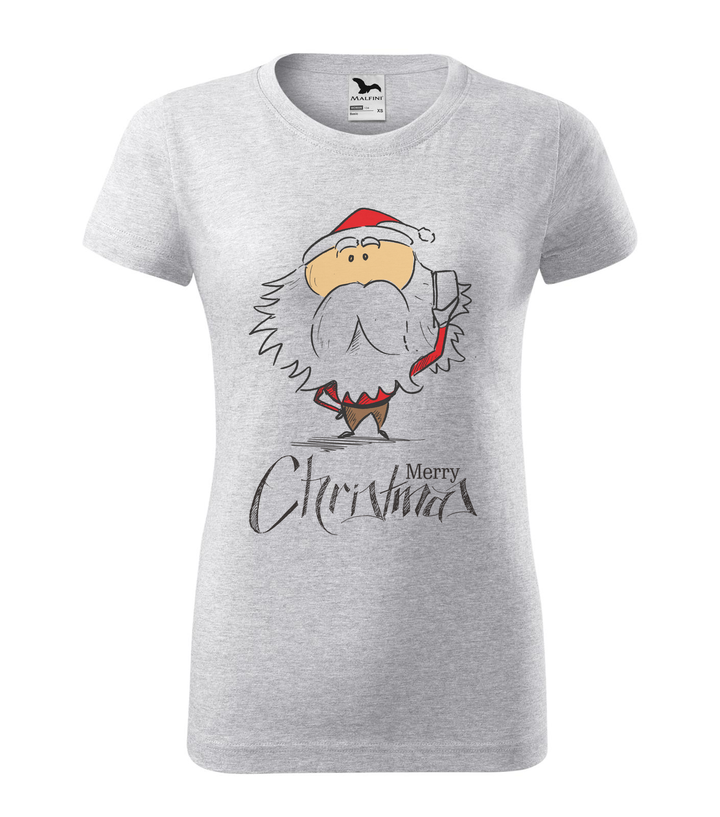 Merry Christmas Santa Claus 3 - Női póló világosszürke