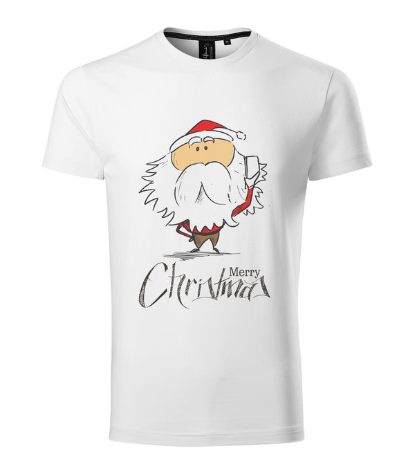 Merry Christmas Santa Claus 3 - Prémium férfi póló fehér
