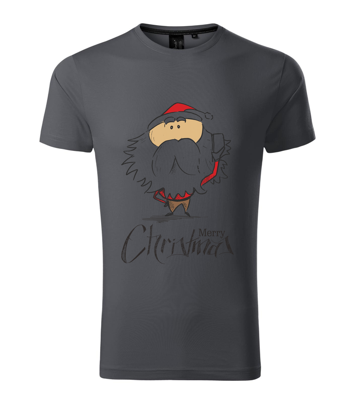 Merry Christmas Santa Claus 3 - Prémium férfi póló világos anthracite