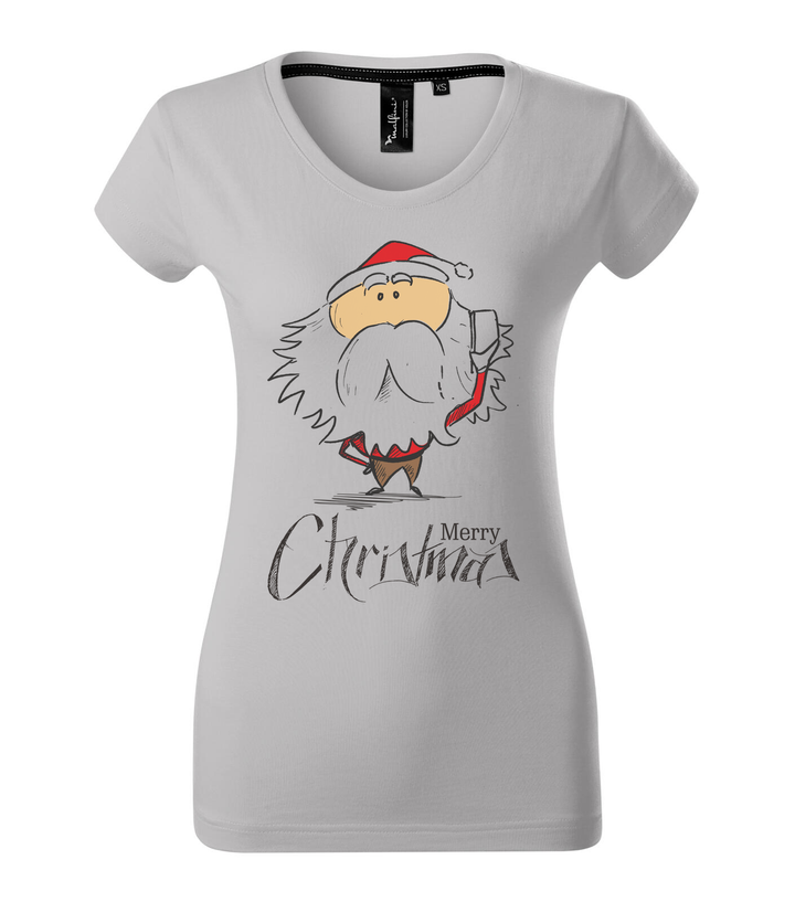 Merry Christmas Santa Claus 3 - Prémium női póló ezüstszürke