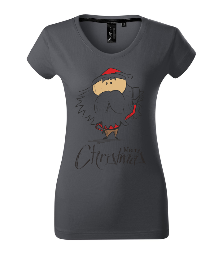 Merry Christmas Santa Claus 3 - Prémium női póló világos anthracite