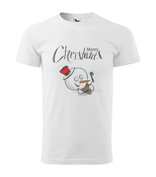 Merry Christmas Snowman - Férfi póló fehér