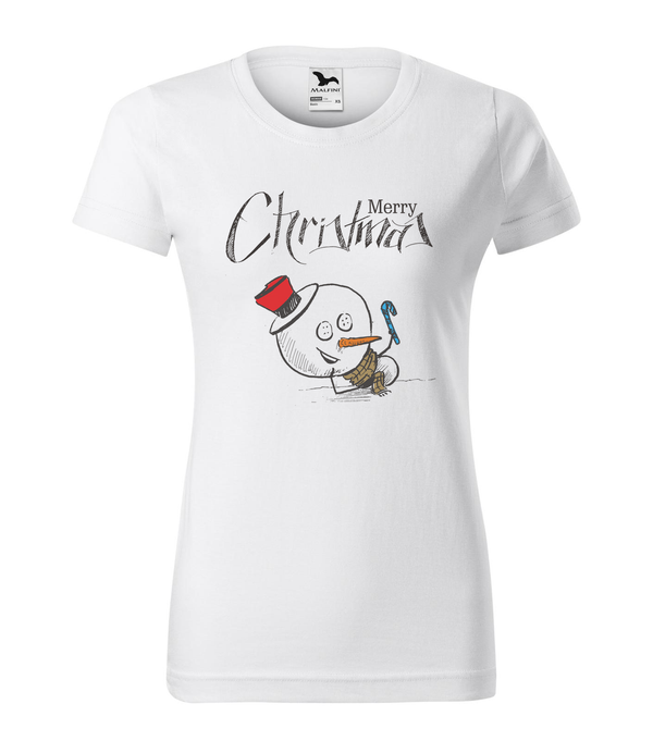 Merry Christmas Snowman - Női póló fehér