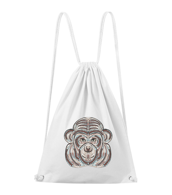 Mitikus majom - Pamut hátizsák fehér