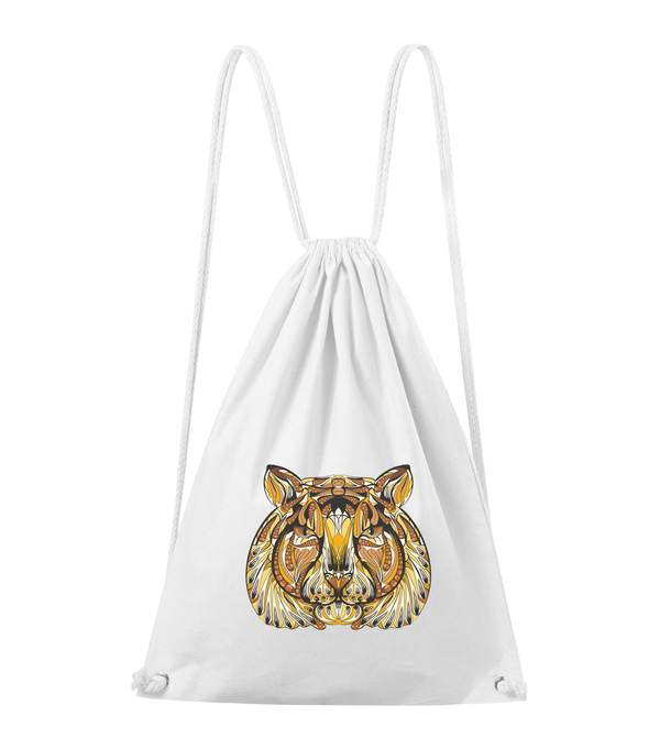 Mitikus tigris - Pamut hátizsák fehér