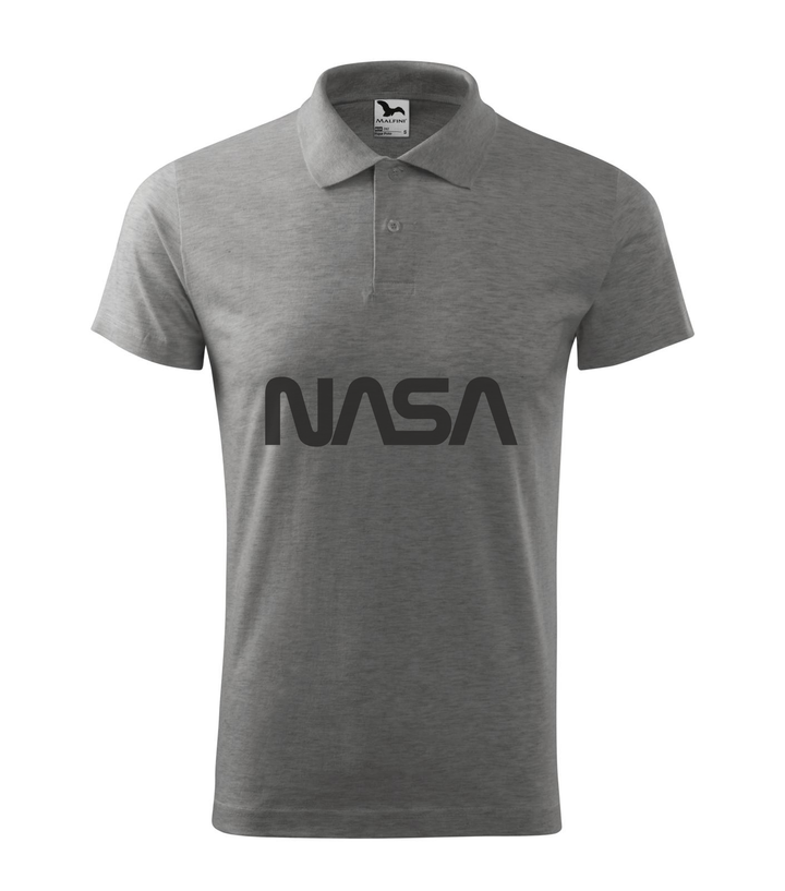 NASA - Galléros férfi póló sötétszürke