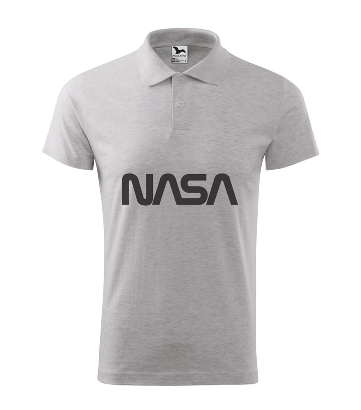 NASA - Galléros férfi póló világosszürke