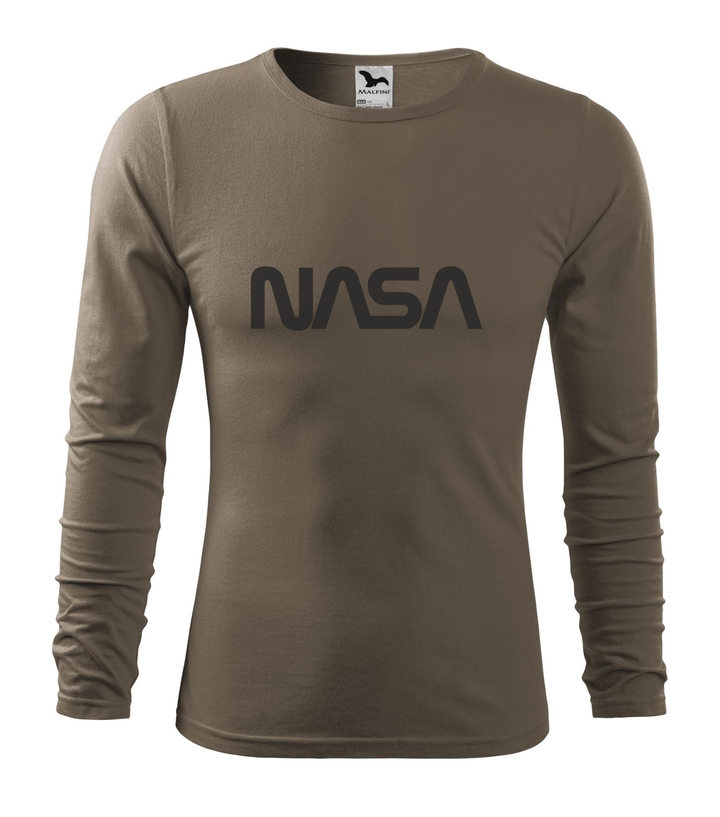 NASA - Hosszú ujjú férfi póló army